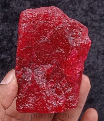 EGL Certified 1219.05 Ct Dyed Natural Red Ruby Uncut Rough Loose Gemstone 5DSZ