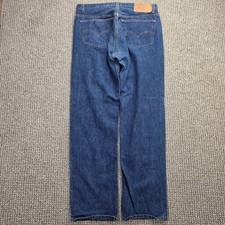 Vintage Levis 501XX Mens 38x36 Jeans Made in USA 90s Dark Wash Button Fly Faded