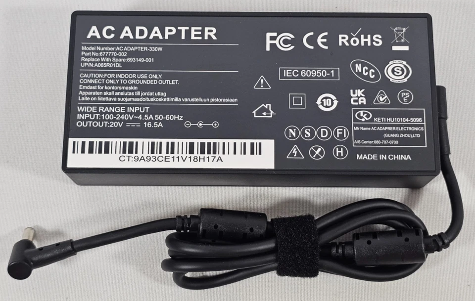 330W Charger Compatible with Asus ROG Strix Scar 18 17 16 G18 G16 G17 G15 Gaming - Image 2 of 4