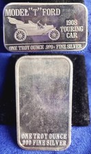 FORD Model T 1908 Touring Car 1 Troy oz .999 Fine Silver Bar si715 95.00 per troy oz