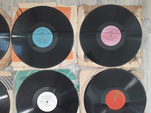 Soviet Union Gramophone record Vinyl USSR №32 original vintage Old 6 pcs - Foto 3 di 12