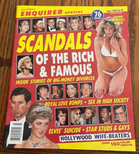 VINTAGE 1990 NATIONAL ENQUIRER MAGAZINE SCANDALS OF THE RICH & FAMOUS - TRUMP