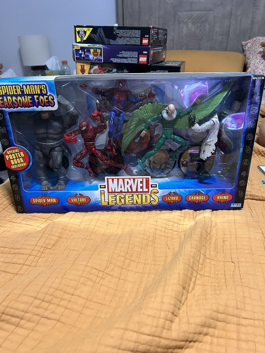 MARVEL LEGENDS SPIDER-MAN FEARSOME FOES BOX SET NEW 6 MARVEL LEGENDS SPIDER-MAN FEARSOME FOES BOX SET NEW 6