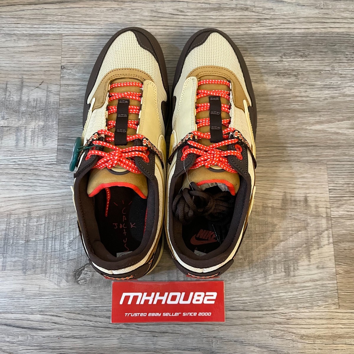 New Nike Air Max 1 Travis Scott Cactus Jack Baroque Brown