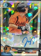 Jake Ring ⚾ 2018 Bowman Chrome RC CRACKED ICE ATOMIC REFRACTORS 056/100 #CPAJRI