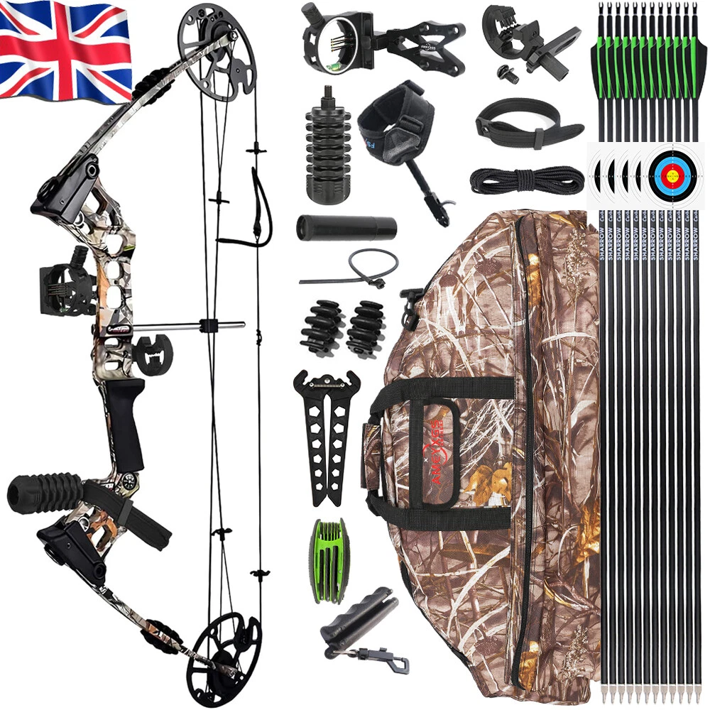 Arc Composite De Chasse Réglable 20-70 Lbs - Kit Adulte - Neuf - Droitier/Ambidextre