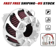 For Harley Chrome Air Cleaner Intake Filter Dyna Touring Road Glide King Softail