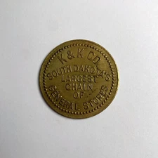 $5 Trade Token - K&K Co., South Dakota's Largest Chain of General Stores (#45)