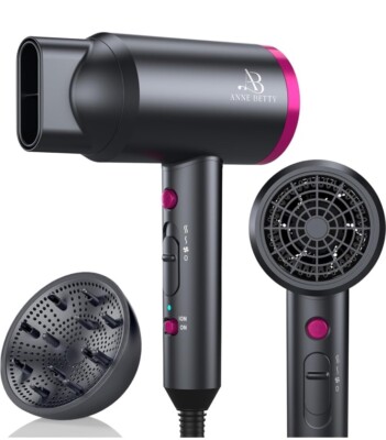1800W Professional Hair Dryer with Diffuser Ionic Conditioning