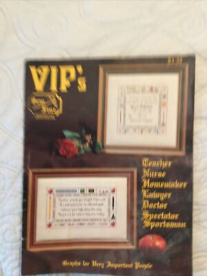 Vintage VIP's Cross-Stitch Pattern Book, Graphs for Very Important People 1979