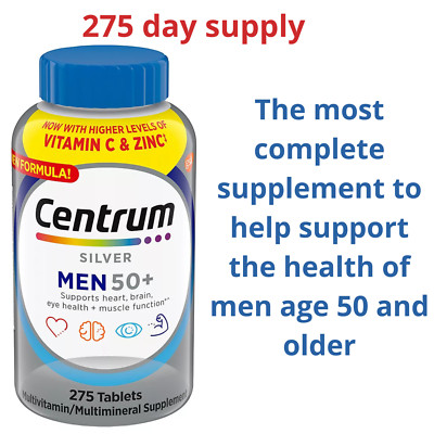Centrum Silver Men 50+ Multivitamins Heart-Brain-Eye and muscle health 275 tabs
