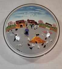 Villeroy & Boch Trinket Dish Farm Life  Naif Gerard Laplau Folk Art Four Seasons