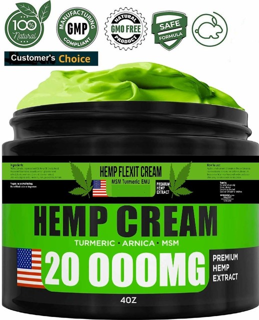 Hemp Pain Relief Cream Extra Strength Relieves Muscle and Joint