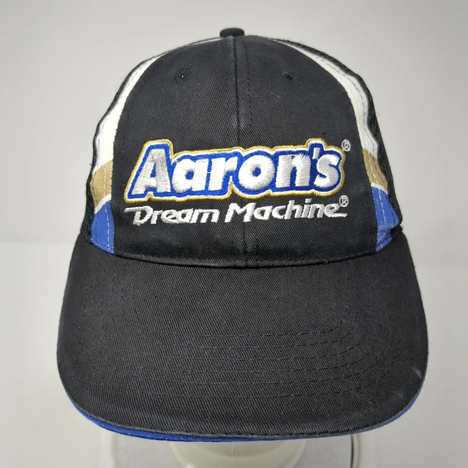 Aaron's Dream Machine Straoback Trucker Sombrero Negro Talla Única Malla Persecución Auténtico Foto 2 de 4