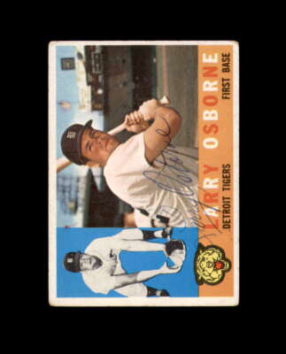 Larry Osborne Signed 1960 Topps Detroit Tigers Autograph