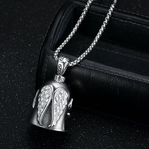 White Winged Motorcycle Bell Angel Guardian Biker Riding Bell - Picture 9 of 12