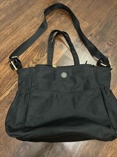 Tory Burch Black Nylon Diaper Baby Shoulder Bag Travel Bag