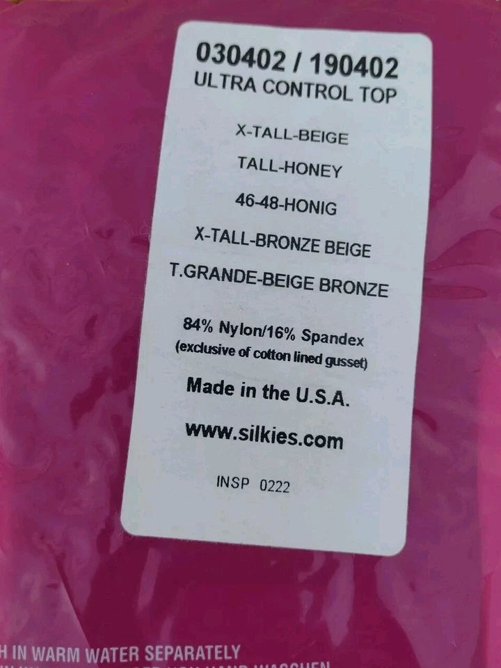 Lote de 2 Pantimedias Silkies Ultra Control Top 030402/190403, X-alto Bronce Beige Foto 3 de 3