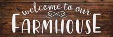 Welcome to Our Farmhouse Rustic Looking Wood Sign Wall D cor B3-06180028037