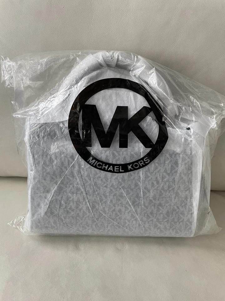 Nuevo en Paquete Cartera Michael Kors Sloan Volantes Asa Superior Mediana Negra/Dorada Foto 4 de 4