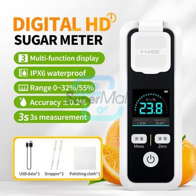 FNIRSI JBM-10 JBM-20 Digital Brix Refractometer Rechargeable Sugar Content Meter