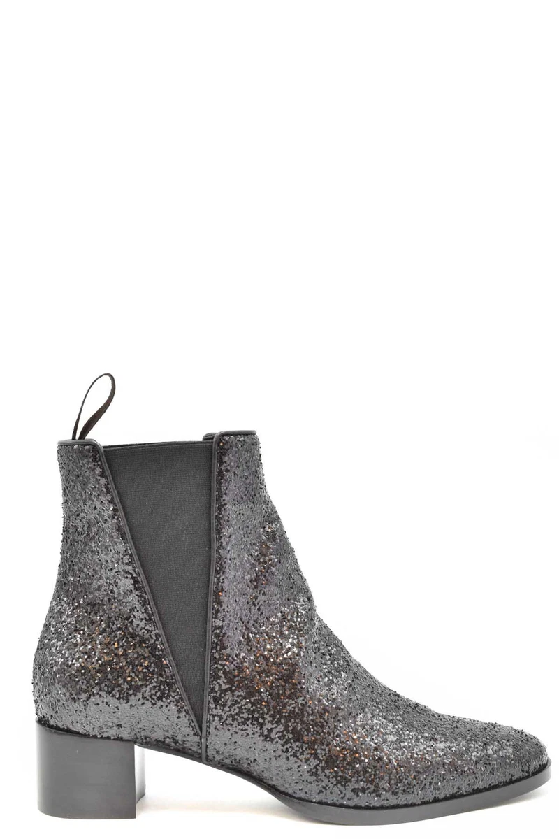 Bottes Cheville Femme Giuseppe Zanotti En Daim Noir - Taille 10, Talon Haut, Occasion Super état