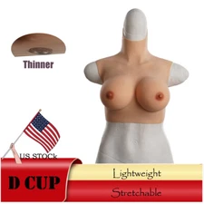 Thinner Silicone Breastplate Fake Boobs Forms For Crossdresser Transgender Dcup