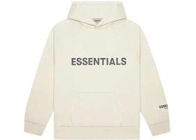 Fear of God Essentials Pullover Hoodie Cream Applique Logo