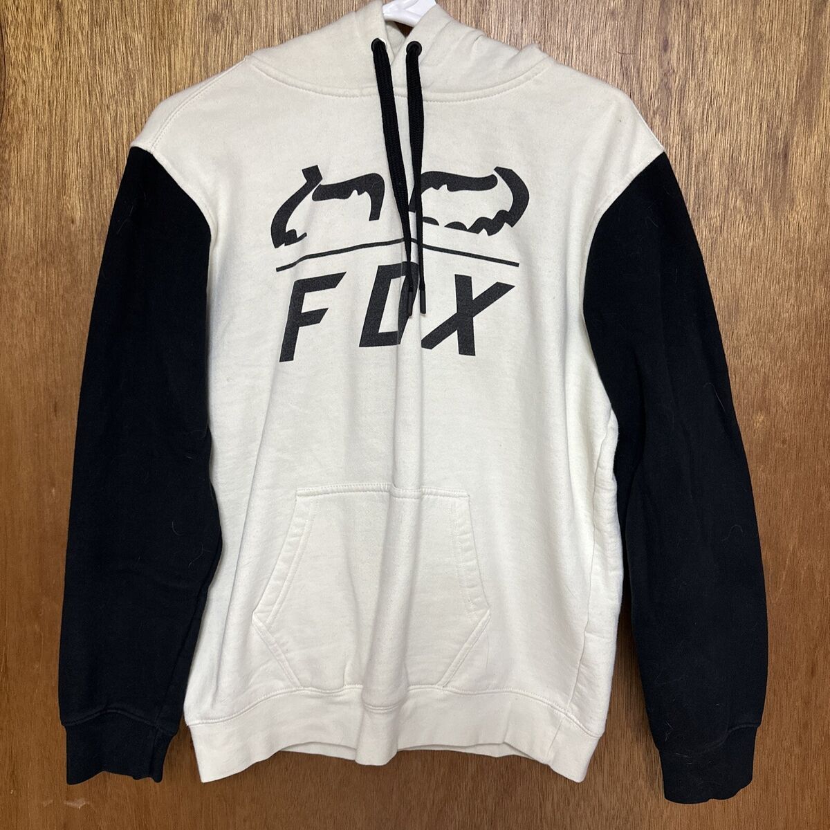 Fox Racing Hooded Sweater Adult Medium Black & White Hoodie Fox Racing Hooded Sweater Adult Medium Black & White Hoodie