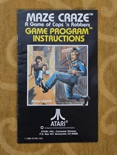 Atari Maze Craze Game Instructions Manual Only