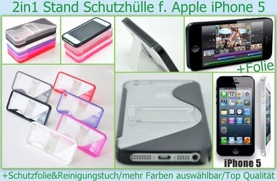 Rundum Hard Case Cover für Apple iPhone 5 5S Handy Bumper Schutz hülle + Folie - Bild 1 von 4