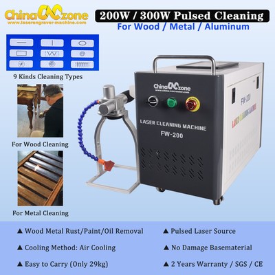200W Portable Handheld Pulse Laser Cleaning Machine Rust Removal Laser Cleaner