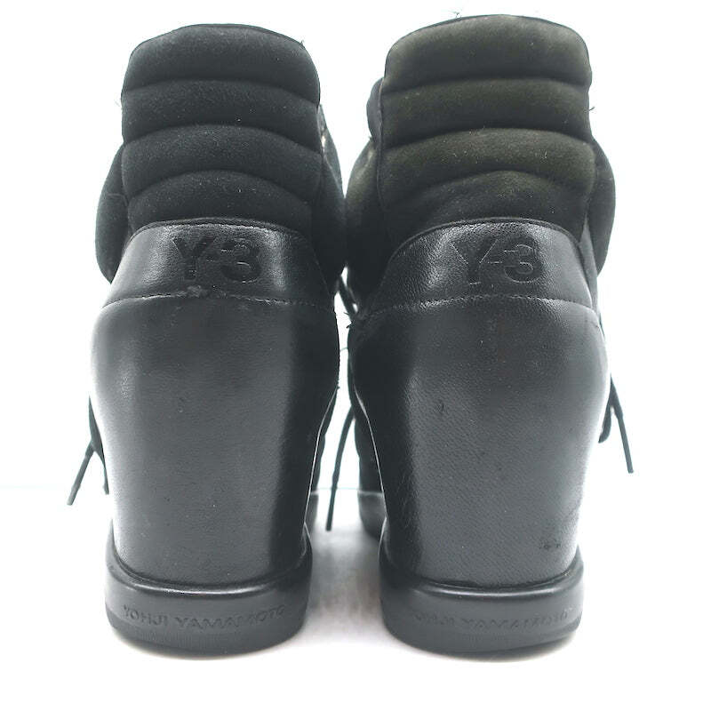 Y-3 Yohji Yamamoto x Adidas High Top Wedge Sneakers Black Y-3 Yohji Yamamoto x Adidas High Top Wedge Sneakers Black