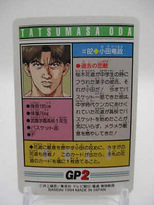 Tatsumasa Oda Takezono #82 SLAM DUNK Card animation BNADAI 1994