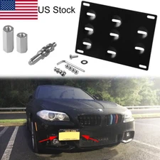 Front Bumper Tow Hook License Plate Mount Bracket For BMW 3-Series 2006-2013