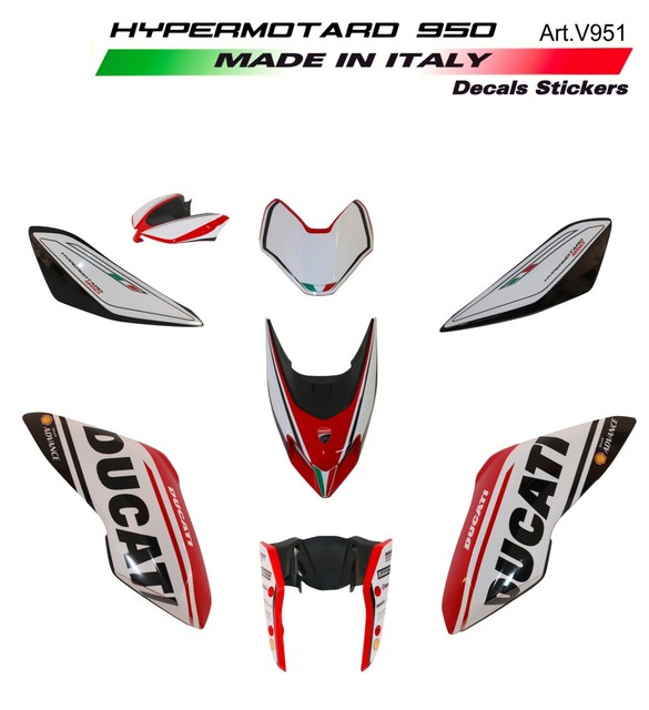 Complete Kit Stickers Design Customized 2019 Ducati Hypermotard 950
