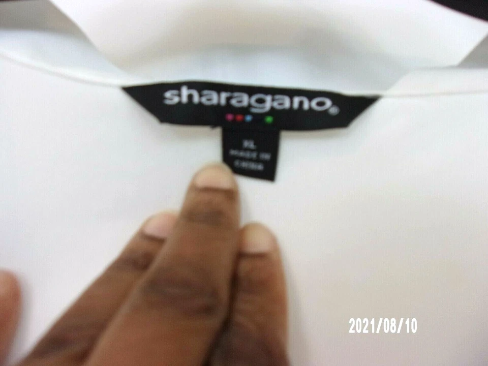 Sharagano Blouse Womens Size XL White V Neck Split Long Sleeves IN STOCK NOW  - Image 3 of 4