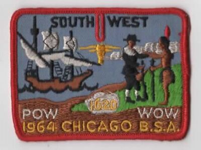1964 BSA Chicago Pow Wow South West RED Bdr. (SEWN) [YA1370]