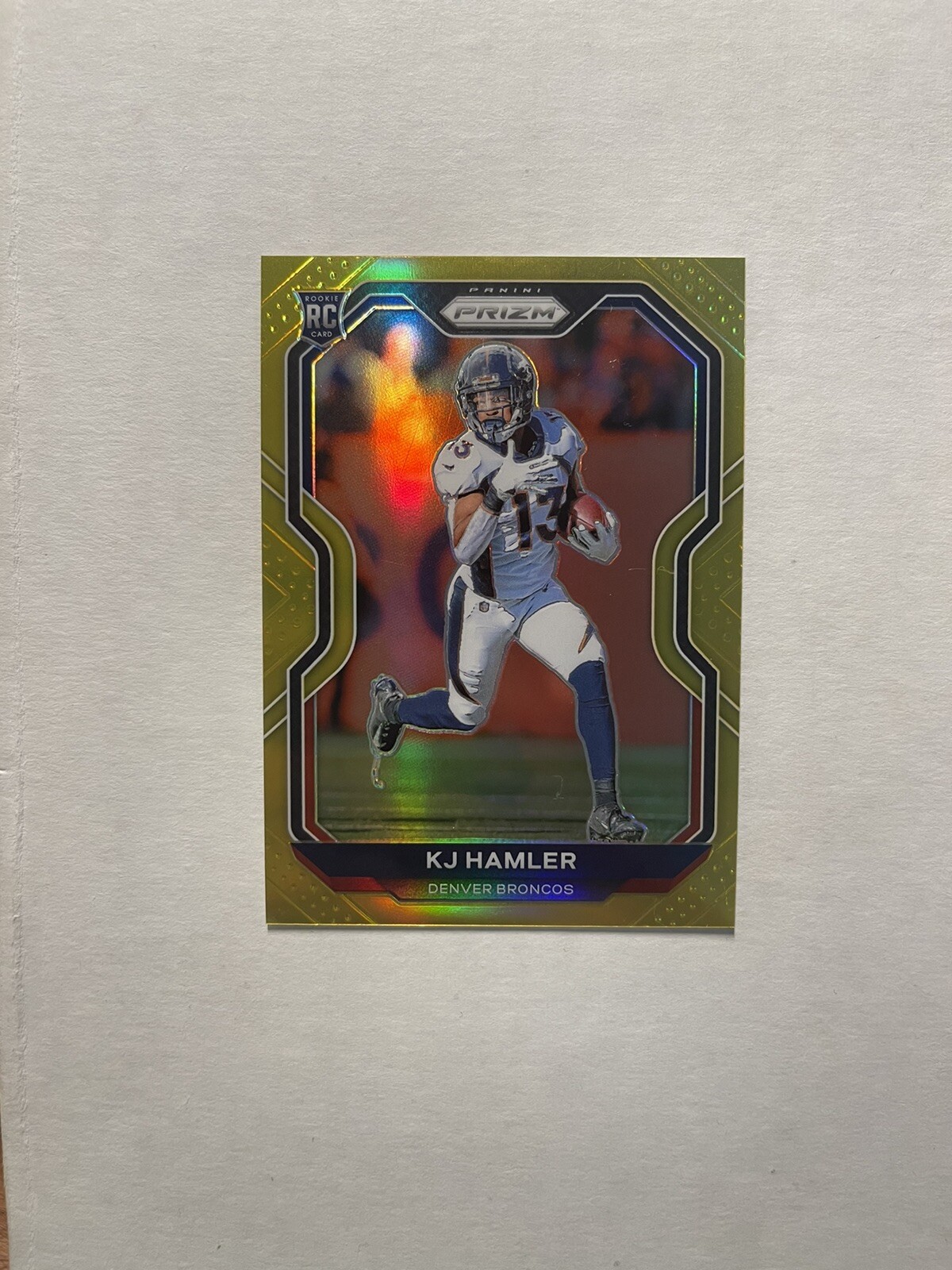 KJ Hamler 2020 Panini Prizm Football #315 Gold Prizms Rookie Card RC /10 Broncos