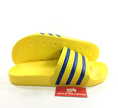 adidas yellow slippers