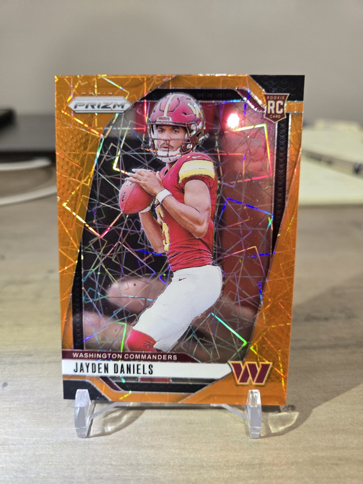 Panini 2024 Prizm Jayden Daniels Rookie RC #347  Commanders Orange Lazer