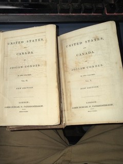 Josiah Conder 1831 United States and Canada Vol 1 & 2 with Maps RARE Old Books
