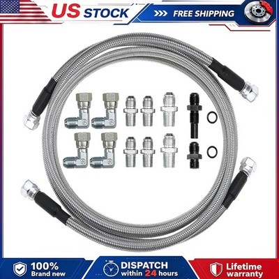 6AN 70'' Transmission Cooler Hose Kit Lines For GM Chevy 4L80E For Ford C4-C6-AOD