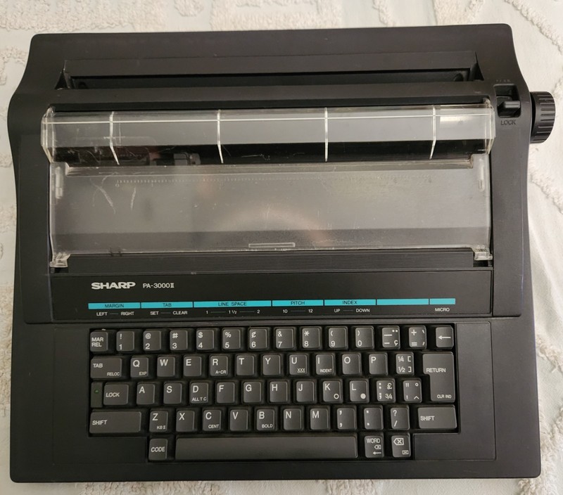 Sharp Portable Electronic IntelliWriter Typewriter Model: PA-3100II - Tested