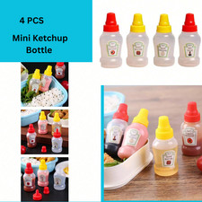 Mini Ketchup Bottle Condiment Squeeze Dispenser  Salad Sauce Ketchup Refill