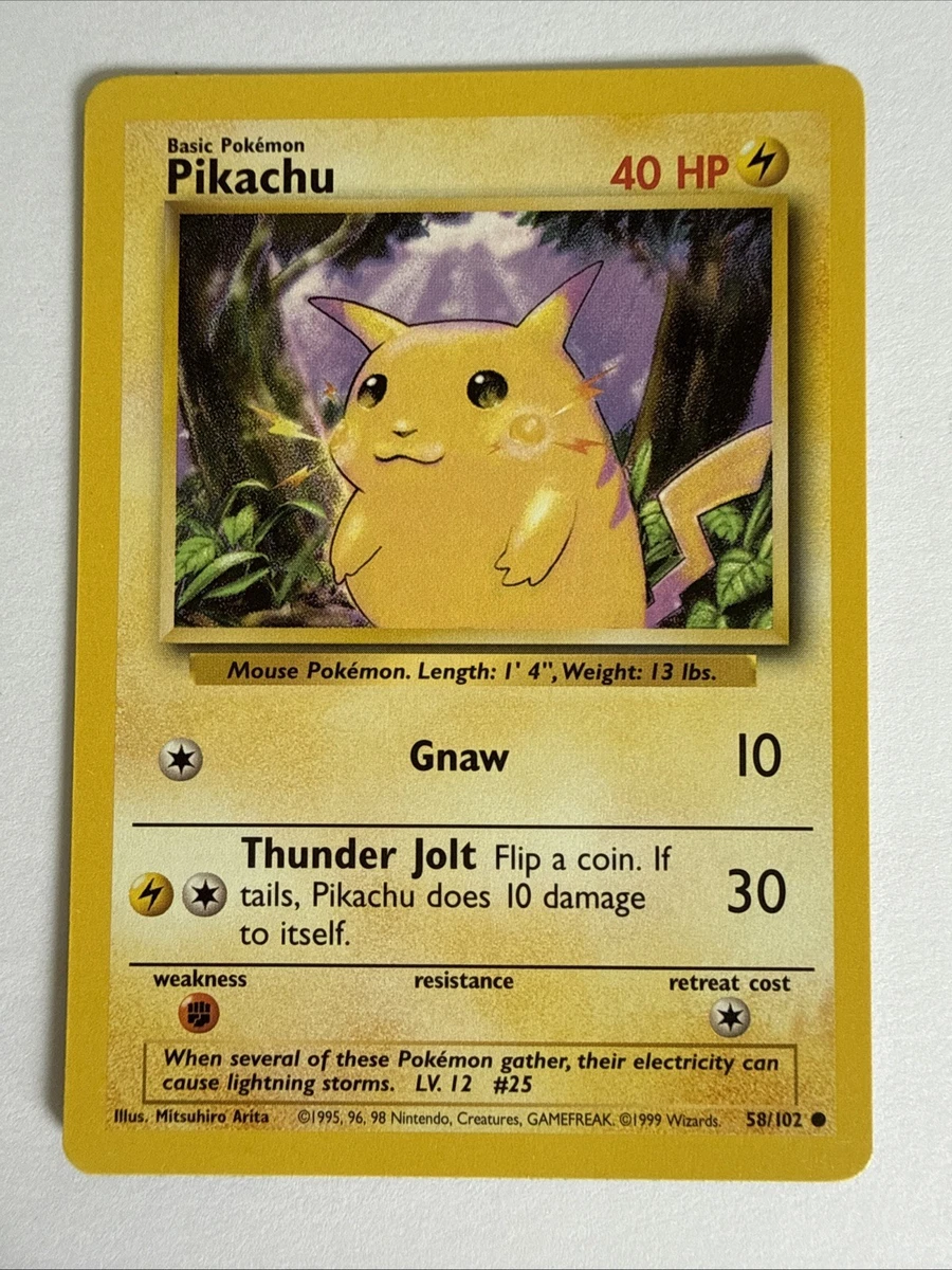 ポケモン　ピカチュウ Pikachu 058/102 Base Set for sale | eBay