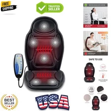 Massage Seat Cushion - Back Massager with Heat, 6 Vibration Massage Nodes & 2...
