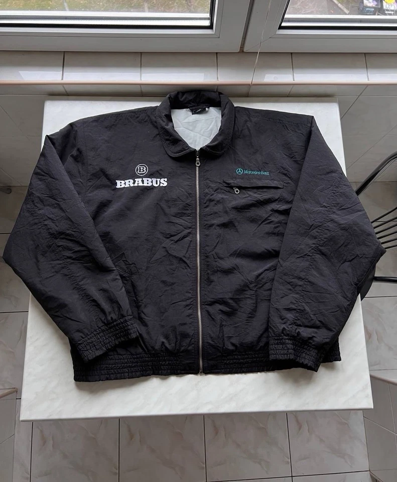 Chaqueta Negra MERCEDES-BENZ BRABUS De Colección Años 90 Rara Estilo Carreras Talla L Automática Foto 2 de 4