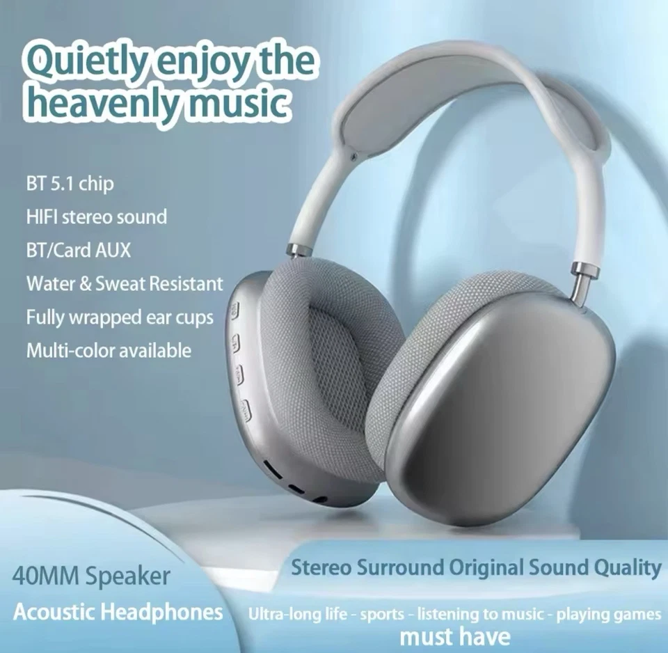 Wireless Bluetooth Gaming Headset Stereo Surround Sound Noise Cancelling Mic - Image 4 of 4