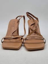 JOURNEE COLLECTION Womens Tan Lenorra Square Toe Block Heel Sandal Size 9